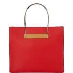 Balenciaga Red Calfskin Cable Shopper Tote Small Bag