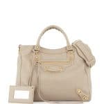 Balenciaga Taupe Metallic Edge Velo Bag