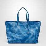 Bottega Veneta Bluette Intrecciolusion Tote Medium Bag
