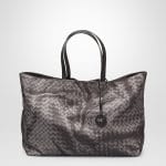 Bottega Veneta New Light Grey Intrecciolusion Tote Medium Bag