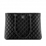 Chanel Black Calfskin Shopping Bag