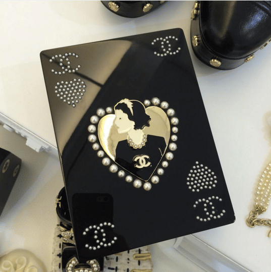 Chanel Black Coco Chanel Card Minaudiere Bag - Spring 2016