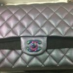 Chanel Black Iridescent Hardware Classic Flap Bag - Cruise 2016