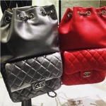 Chanel Black Large and Red Small Backpack In Seoul Bags