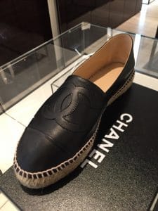 Chanel Black Leather Espadrilles 2