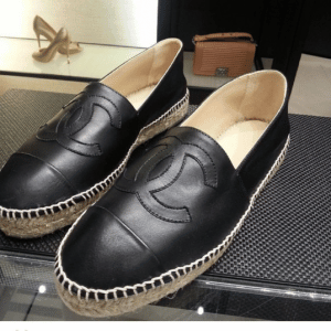 Chanel Black Leather Espadrilles 3