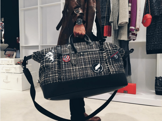 Chanel Black Tweed Weekender Bag - Spring 2016