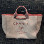 Chanel Pink Deauville Tote Large Bag 1