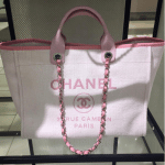 Chanel Pink Deauville Tote Large Bag 3