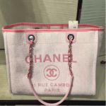 Chanel Pink Deauville Tote Small Bag