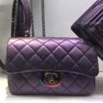 Chanel Purple Iridescent Hardware Classic Flap Mini Bag - Cruise 2016