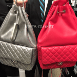 Chanel Silver and Red Backpack In Seoul Large Bags