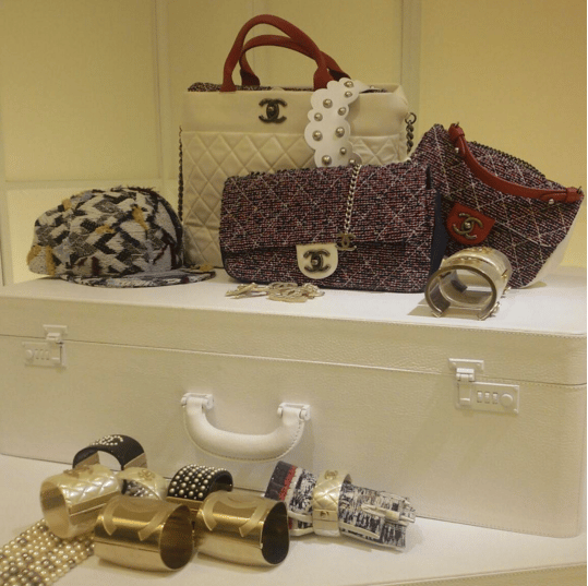 Chanel Tweed Flap and White Quilted Tote Bags and Accessories - Spring 2016