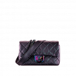 Chanel Violet Iridescent Goatskin with Waist Chain Small Flap Bag