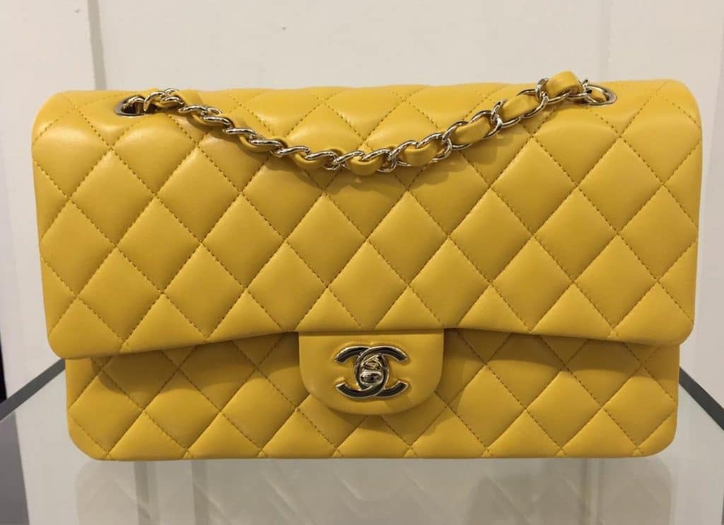 Chanel Yellow Classic Flap Medium Bag - Cruise 2016