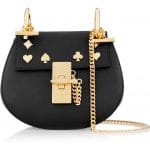 Chloe Black Studded Drew Nano Bag