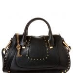 Chloe Black Studded Hayley Double Carry Bag