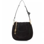 Chloe Black Suede Hayley Hobo Small Bag