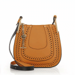 Chloe Caramel Perforated Hayley Hobo Small Bag