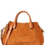 Chloe Caramel Suede Hayley Double Carry Bag