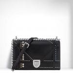 Dior Black Studded with Beads and Crystals Diorama Bag