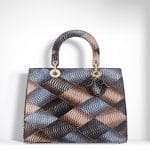 Dior Multicolor Snakeskin Patchwork Diorissimo Bag