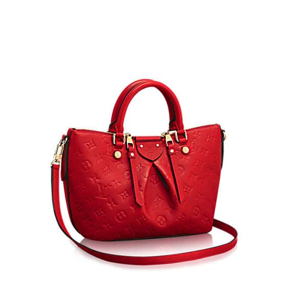 Glampot - 6947-2 Louis Vuitton Cherry Red Mazarine PM Monogram Empreinte  Bag DU4165 Condition: 8.5/10 Remarks: Minor dirt marks on top exterior  sides, tarnishes on zipline, hairline scratches on hardware, light scuffs