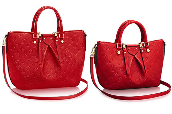 Louis Vuitton Mazarine MM Monogram Empreinte Bag Red