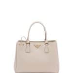 Prada Light Gray Saffiano Gardener's Tote Small Bag