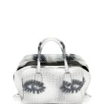 Prada White/Black Eye Print Python Inside Bag