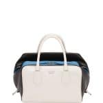 Prada White/Black/Light Blue Inside Medium Bag