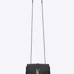 Saint Laurent Black Crocodile Embossed Baby Monogram Chain Bag