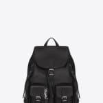 Saint Laurent Black Fringed Festival Backpack Bag