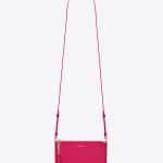 Saint Laurent Lipstick Fuchsia Monogram Crossbody Phone Pouch Bag