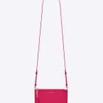 Saint Laurent Lipstick Fuchsia Monogram Crossbody Phone Pouch Bag