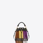 Saint Laurent Multicolor Fringed Emmanuelle Bucket Small Bag