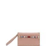 Valentino Beige Beaded-Strap Rockstud Clutch Small Bag