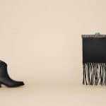 Valentino Black Boots and Fringed Shoulder Bag - Spring 2016