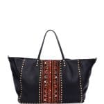 Valentino Black Painted Rockstud Tote Large Bag