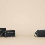 Valentino Black Rockstud Clutch and Camera Case Bags - Spring 2016