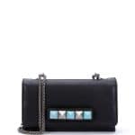 Valentino Black Va Va Voom Rolling Rockstud Shoulder Bag