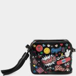 Anya Hindmarch Black All Over Stickers Cross-Body Bag