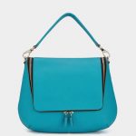 Anya Hindmarch Bright Petrol Maxi Zip Satchel Bag