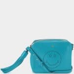 Anya Hindmarch Bright Petrol Smiley Cross-Body Bag