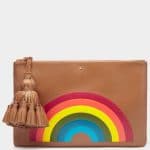 Anya Hindmarch Caramel Rainbow Georgiana Clutch Bag