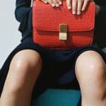 Celine Long Sleeves Dress and Vermillon Crocodile Classic Box Medium Bag