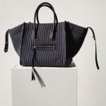 Celine Navy and White Textile Luggage Phantom Medium Bag