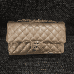 Chanel Gold Pixel Effect Medium Flap Bag 2