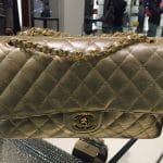 Chanel Gold Pixel Effect Mini Flap Bag