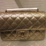 Chanel Gold Pixel Effect Mini Flap Bag 2
